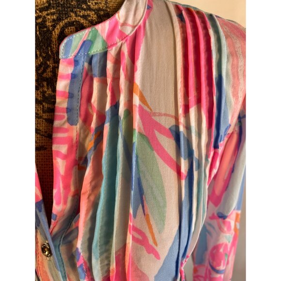 Lilly Pulitzer Dress Women's XS Colorful Abstract Print Tunic Beachy Classy - Picture 8 of 9
